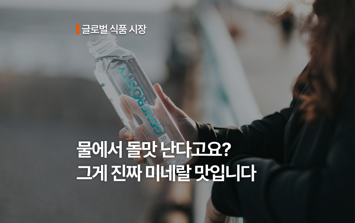 물에서 돌맛 난다고요? 그게 진짜 미네랄 맛입니다